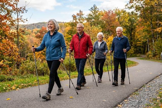 Marche nordique et seniors : Découvrez les bienfaits essentiels pour votre santé