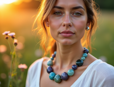 Crystal healing necklace : sublimer votre décolleté avec la beauté brute des pierres