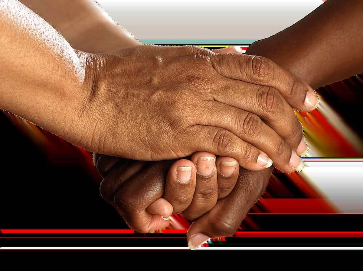 Deux personnes effectuent une poignée de main ferme, symbole de confiance professionnelle